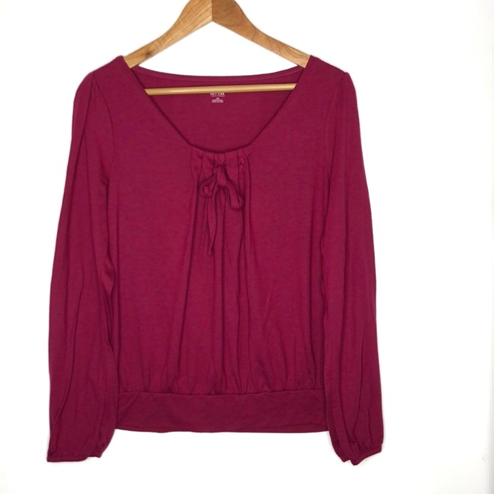 ANA A New Approach Pink Long Sleeves Top Large